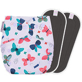 Reusable Baby Cloth Diaper with Adjustable Snap Buttons and Insert (1 Diaper & 2 Pcs Insert)